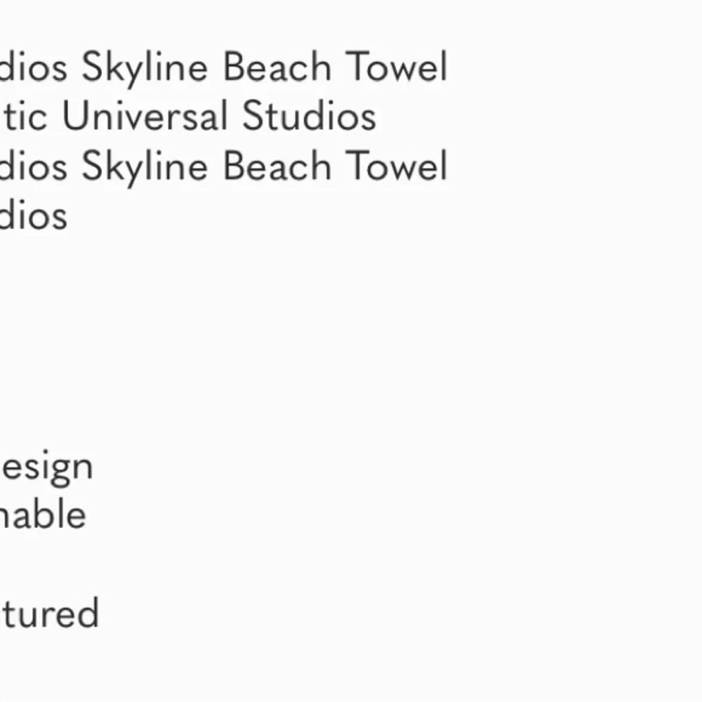Universal Studios Multicolor Beach Towel